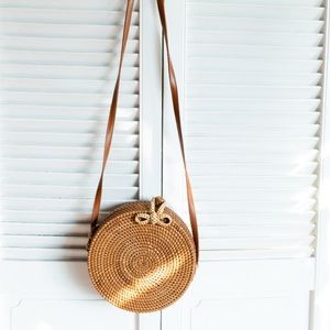 Handwoven Round Rattan Bag